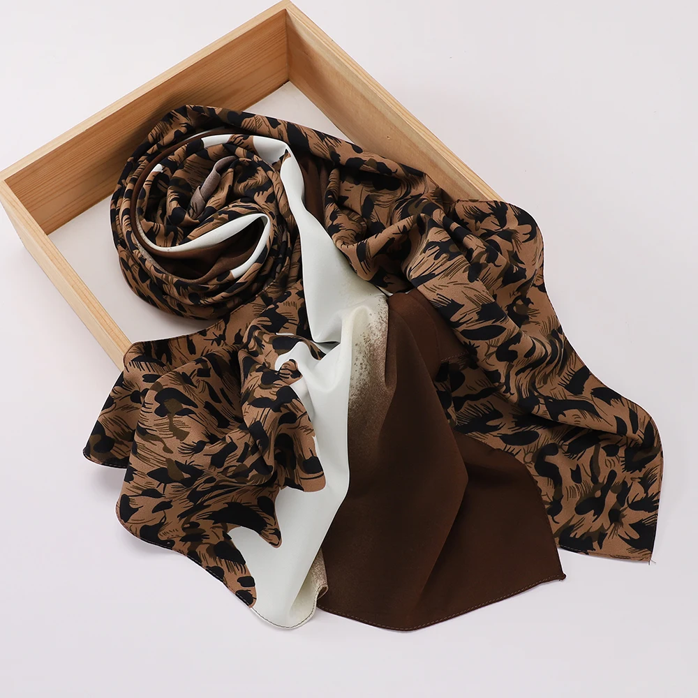 Dezenter Bedruckter Chiffon-Hijab für Frauen Tiermuster-Schal Islamischer Kopfschmuck Kopftuch Party Ramadan Eid Muslimischer Türkischer Hijab – Detail 5