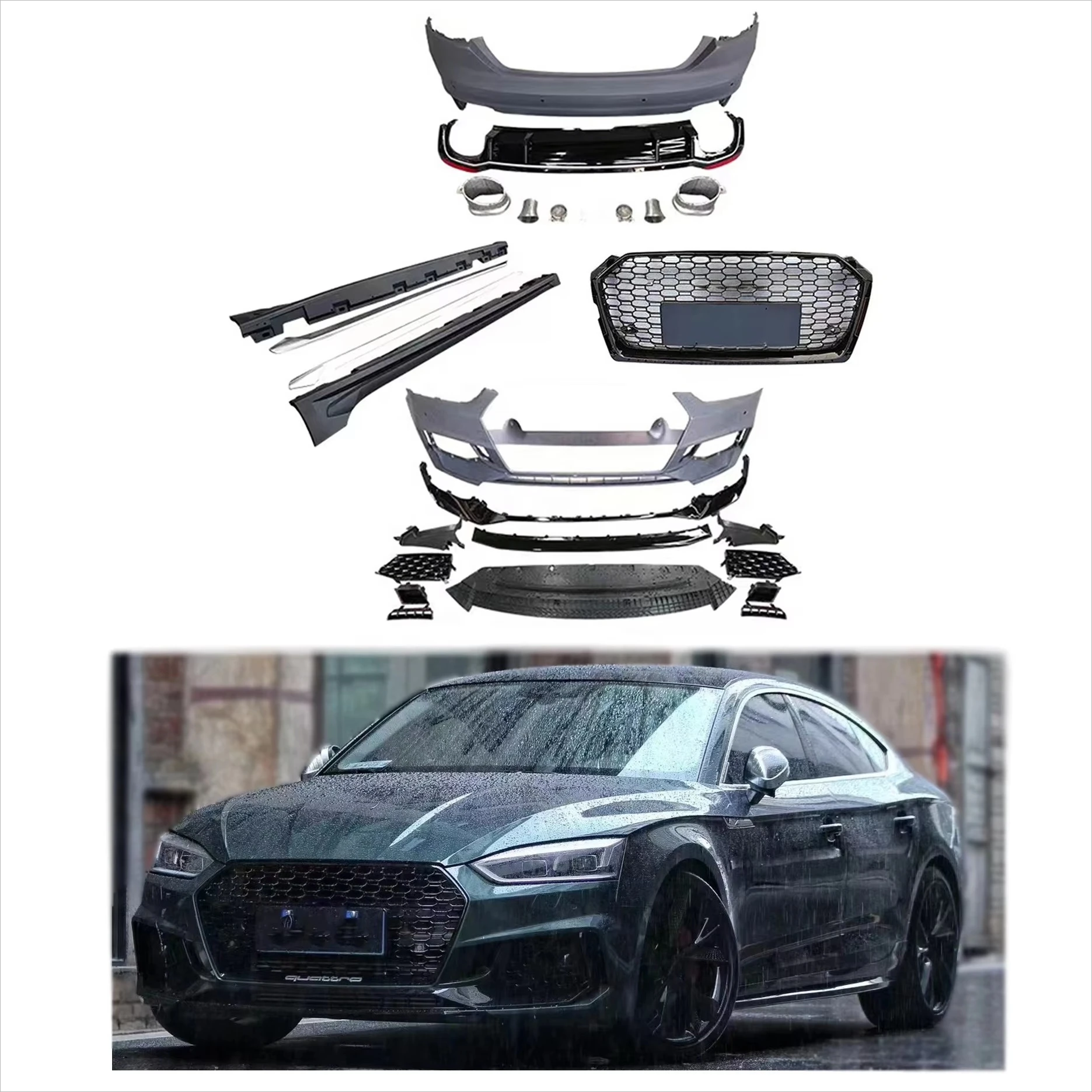 

Новый комплект обвеса STLF 17-19 для Audi A5 (фейслифт) в стиле RS5 высокого класса