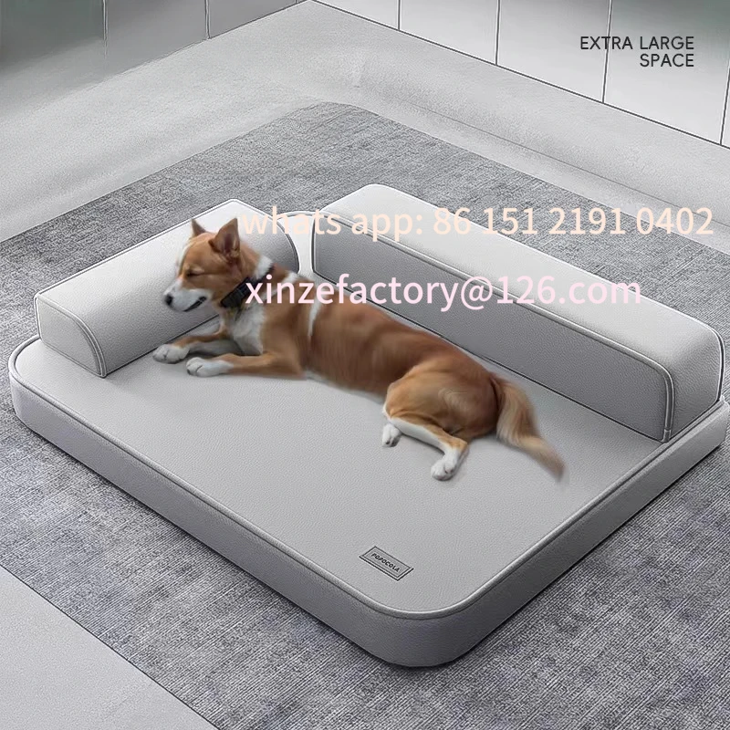 

Customizable Dog Kenel Removable Washable Winter Sofa Double Pillow Design Dog Bed Comfortable Dirt Resistant Pet Sl