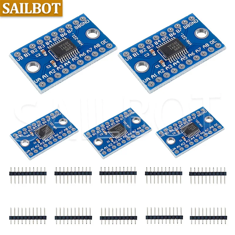 1-10 قطعة 3.3 فولت 5 فولت TXS0108E 8 قناة محول المستوى المنطقي TTL ثنائي الاتجاه التحويل المتبادل