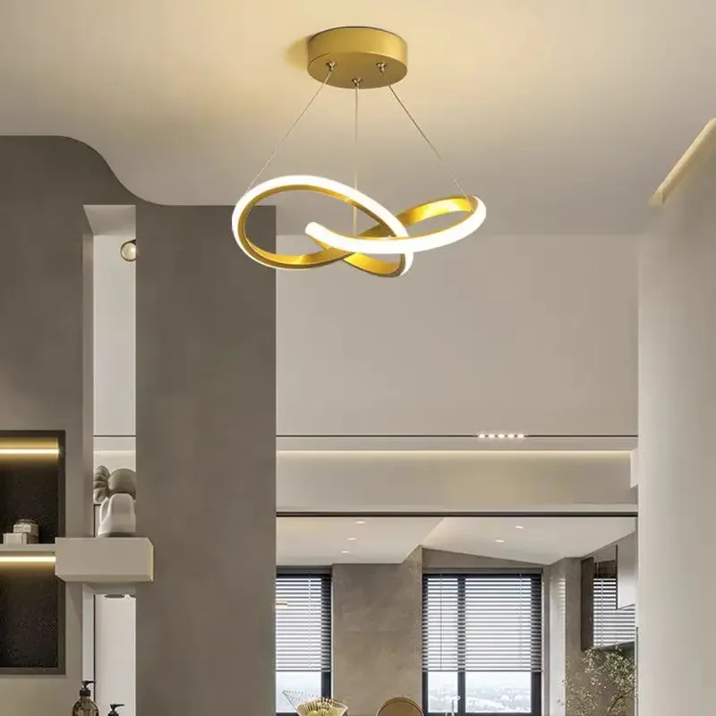 

LED Modern Minimalist Irregular Hanging Line Light for Living Dining Room Foyer Hallway Lamps Creative Home Decor Pendant Lights
