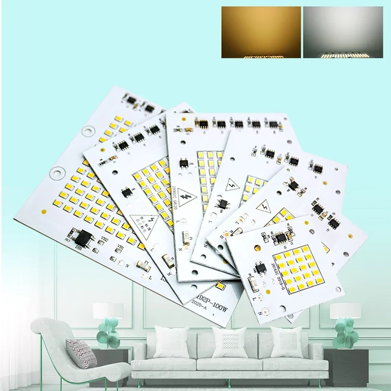 SMD 2835 스마트 IC LED 칩 조명, DIY 투광 조명, 야외 조명, LED 비즈, 220V, 240V, 10W, 20W, 30W, 50W, 100W, 10 개/로트