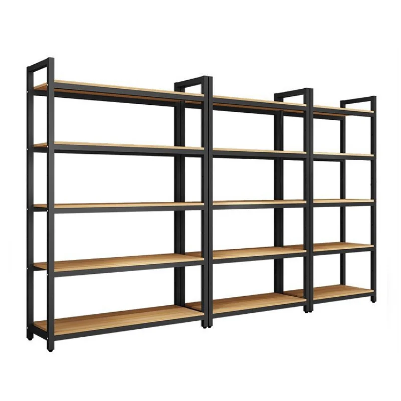 custom.Store Supermarket Shelves Retail Store Display Shelves Book Shelf Wooden Metal and Wooden Display Rack