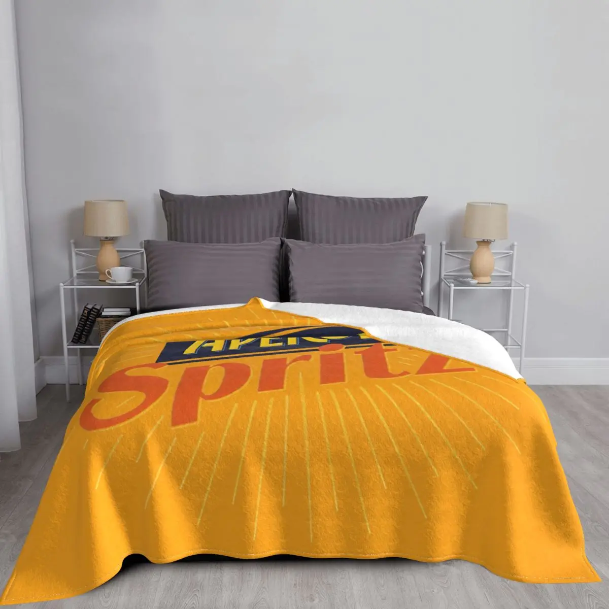 Aperols Spritz Blanket Fleece Summer Multifunction Super Soft Throw Blanket for Sofa Travel Bedspreads