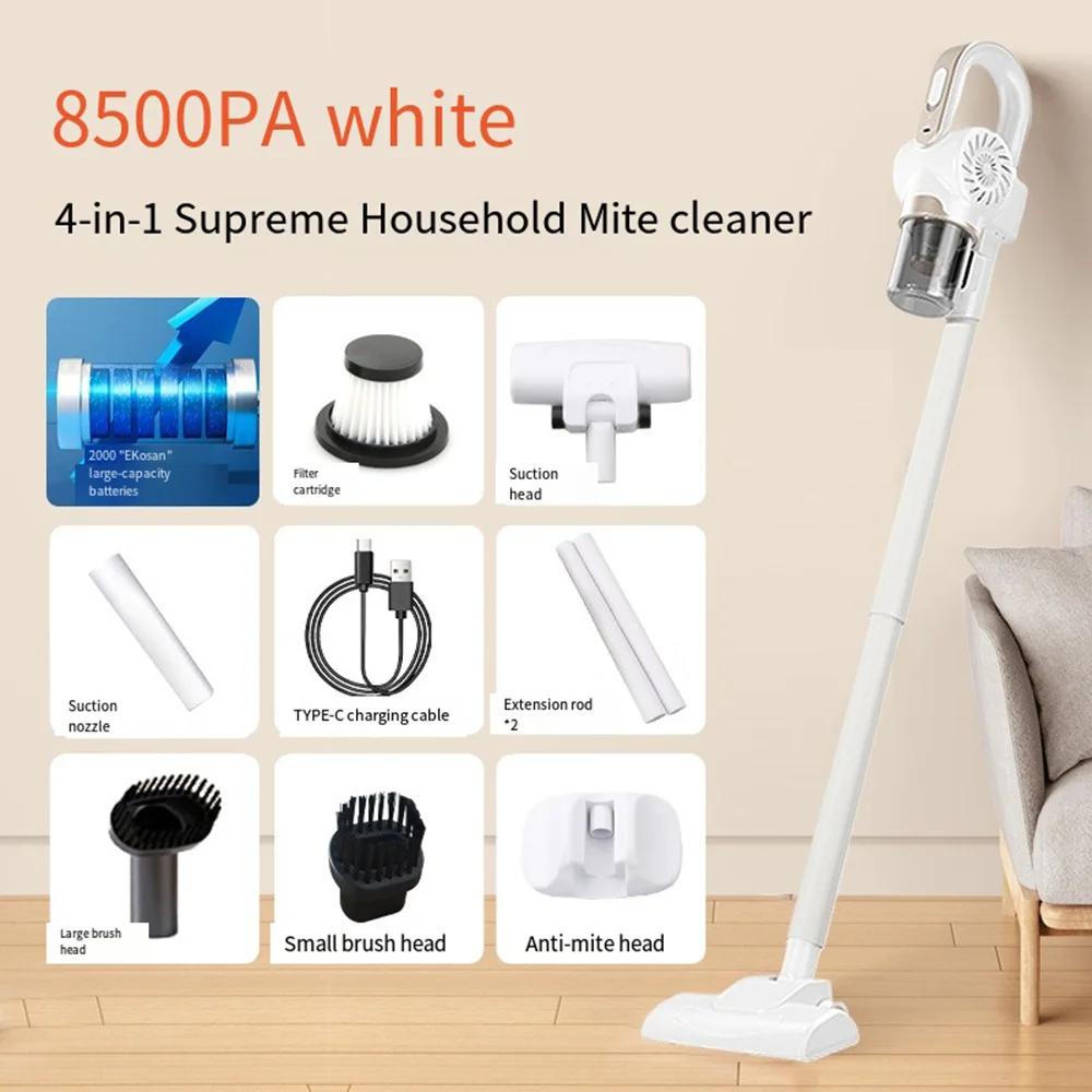 Wireless Vacuum Cleaner & Mopping, Cordless Handheld Vacuum Cleaner, Rapid Clean for Floor, UV Sterilizer Anti-mite Instrument