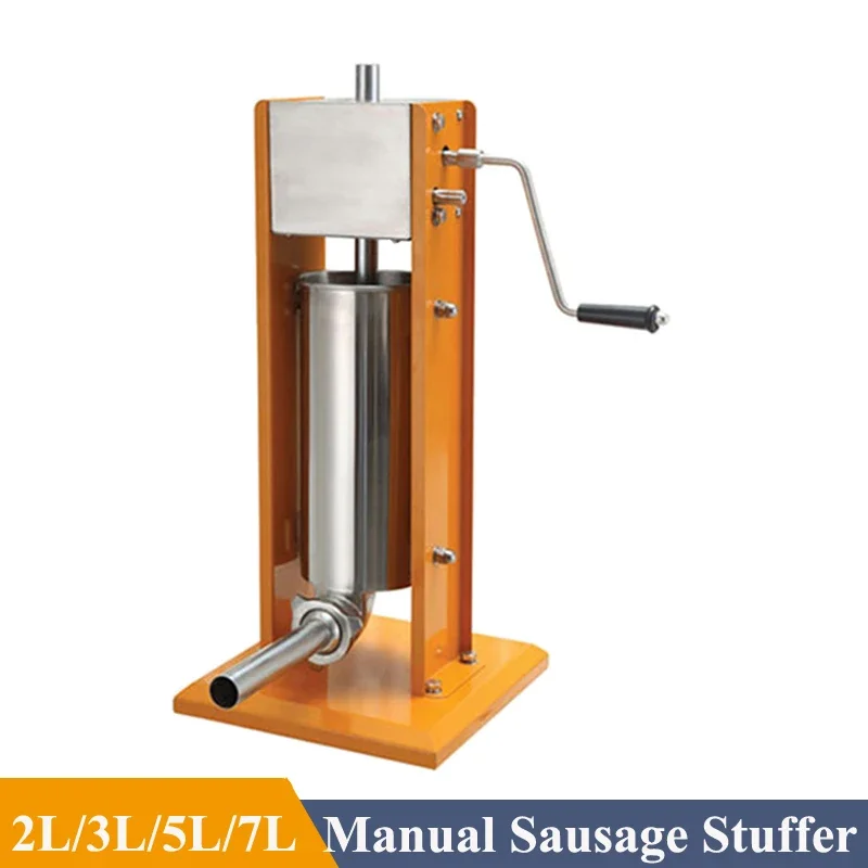 FOR 2L/3L/5L/7L Meat Sausage Stuffer Sausage Syringe Vertical Painting Sausage Making Machine Manual Meat Fillier Meat Processor