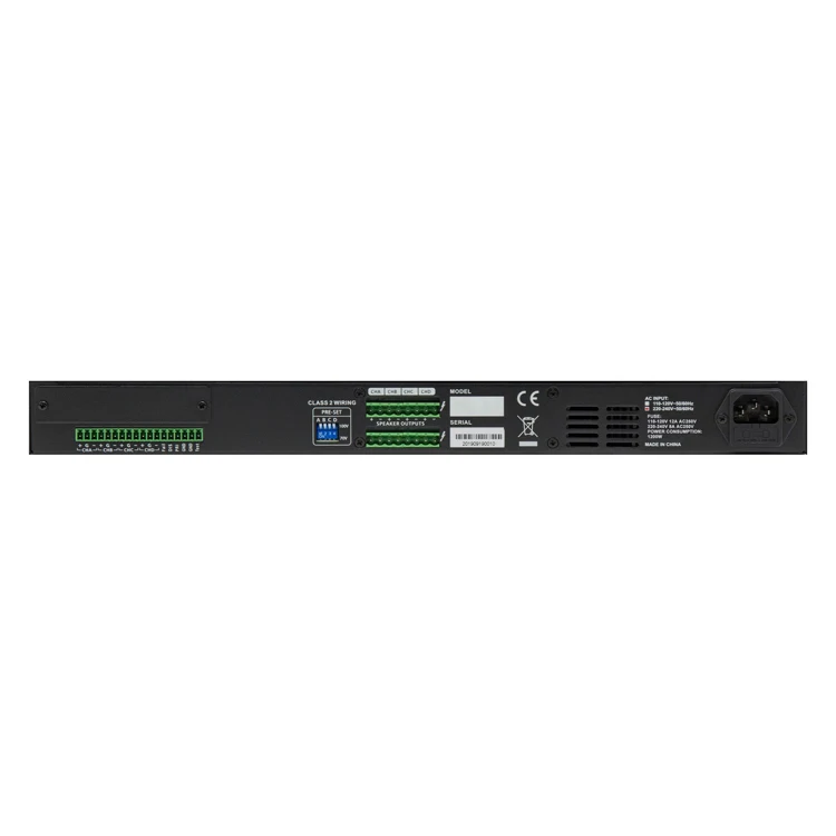 Thinuna DA-4300H الاتحاد الأوروبي التجارية أربع قنوات PA نظام العناوين العامة الرقمية المهنية مكبر كهربائي