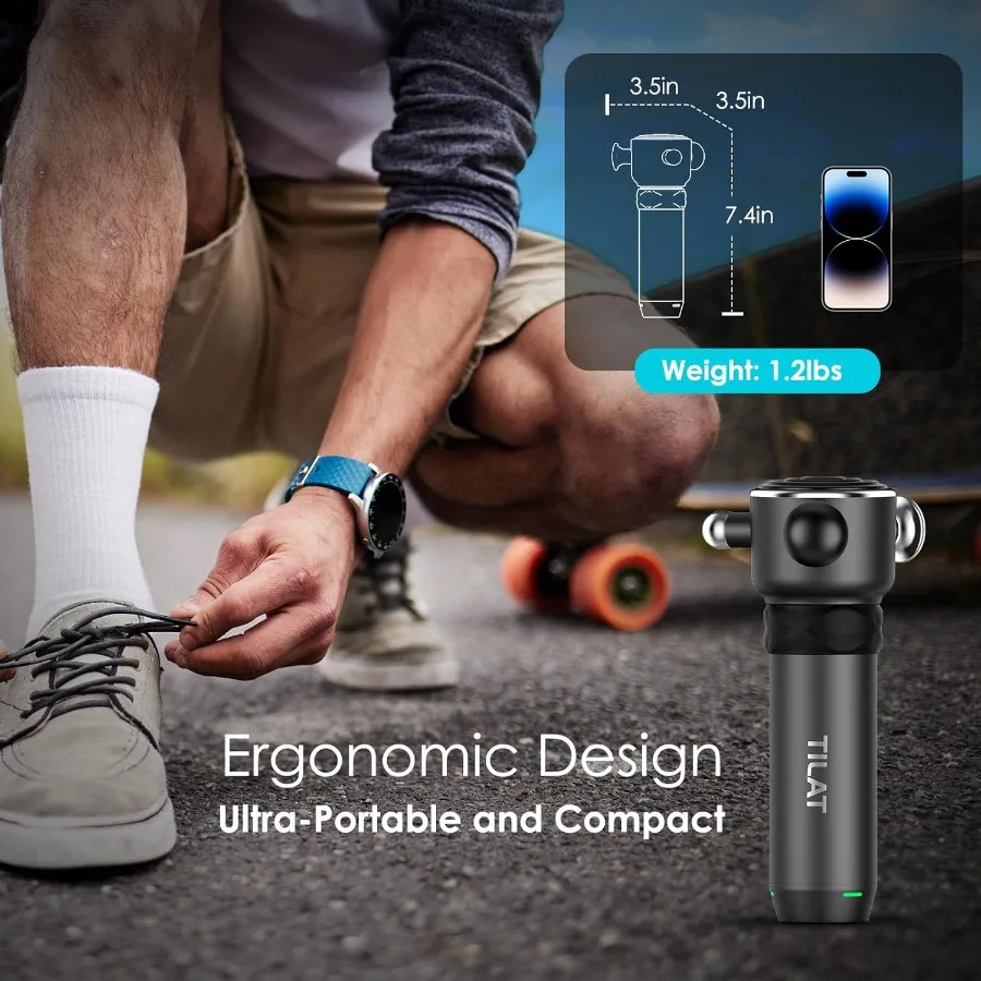 مسدس تدليك العضلات بالاهتزاز اللاسلكي للأنسجة العميقة - مدلك محمول سريع التحرير لربط اللفافة والرقبة واللفافة #6