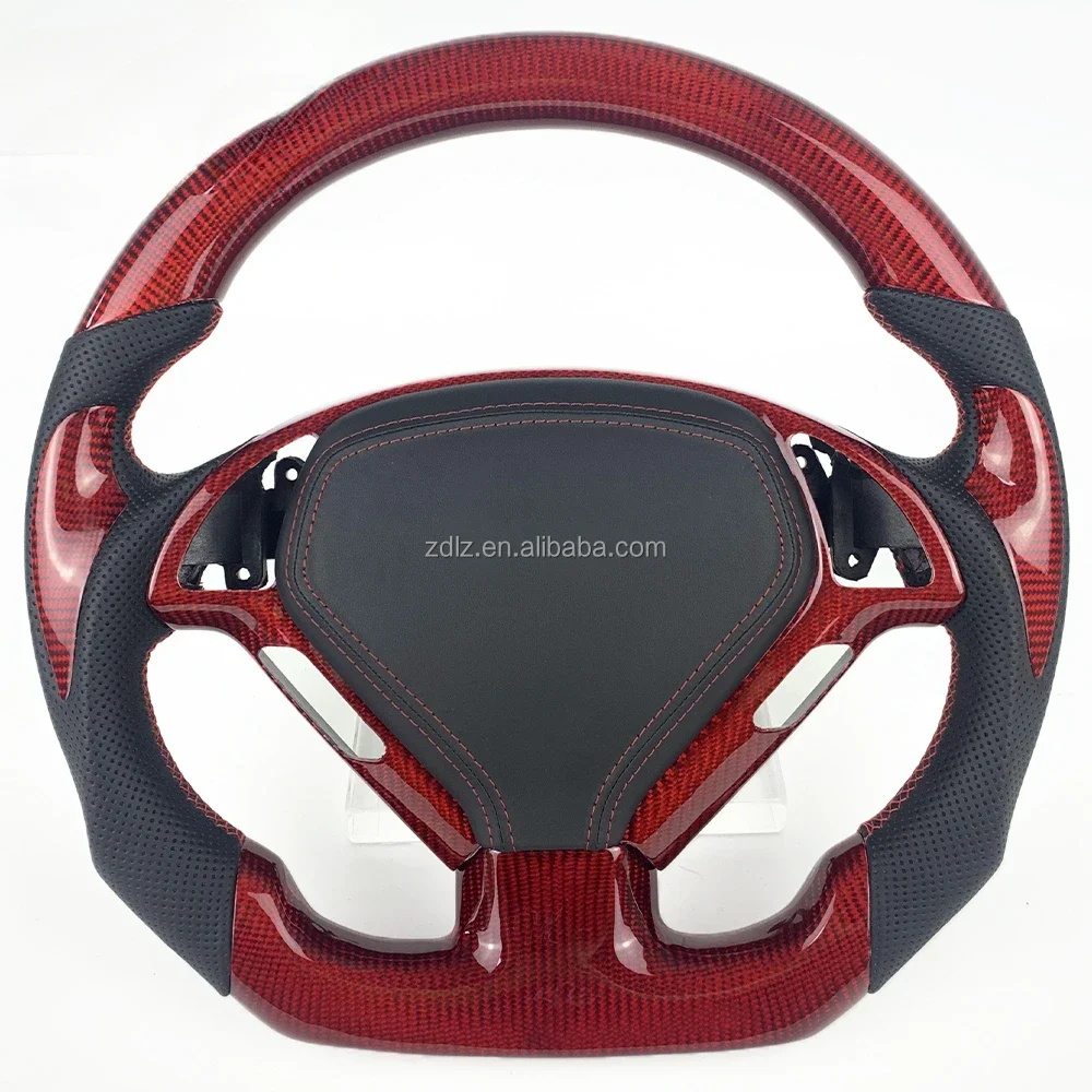 

Red Carbon Fiber Steering Wheel For Infiniti Car Steering Wheel Accessories Customizable