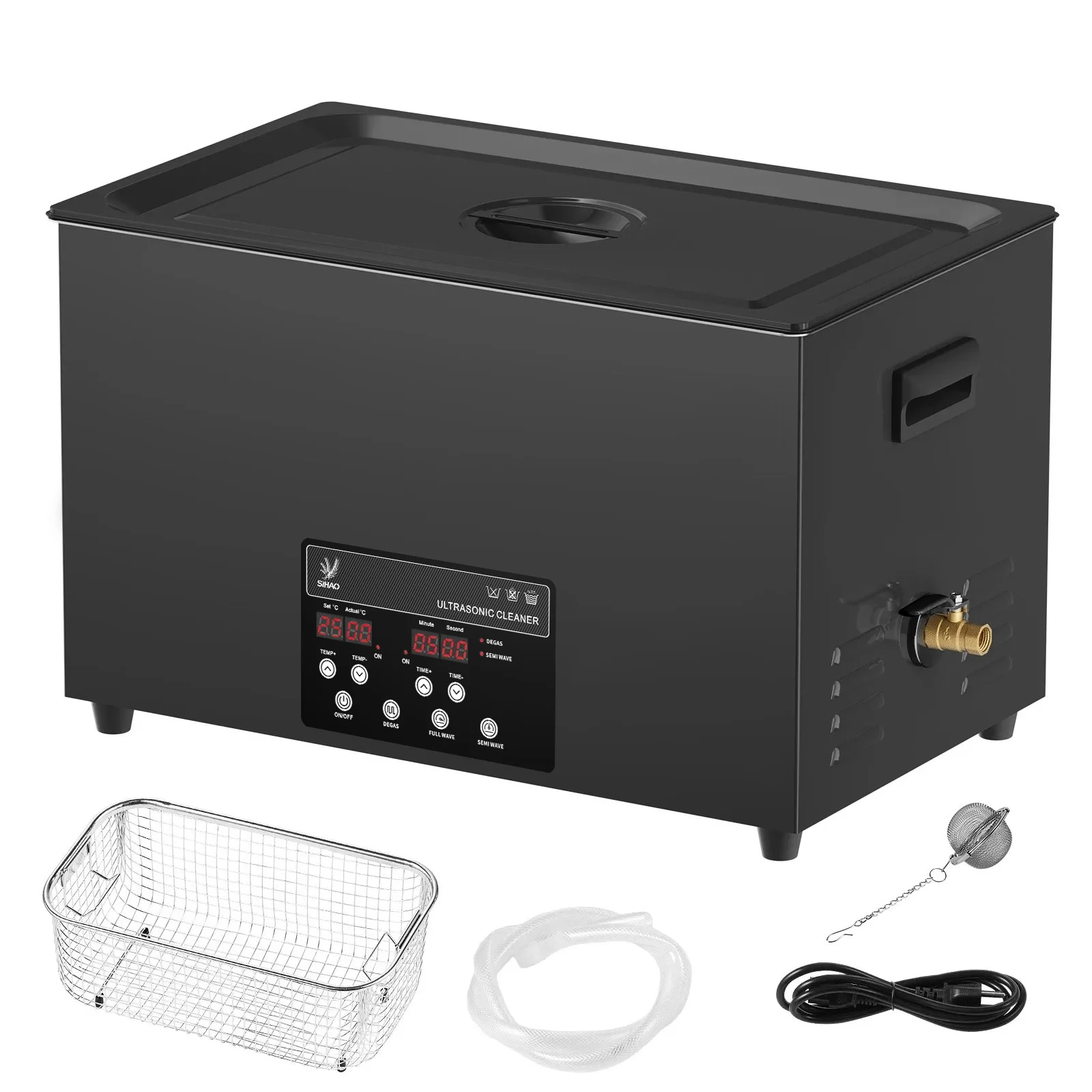 VEVOR 30L Ultrasone reiniger 600W Digitale ultrasone reinigingsmachine 40 kHz Industriële ultrasone reiniger voor Retainer-sieraden - afbeelding 2