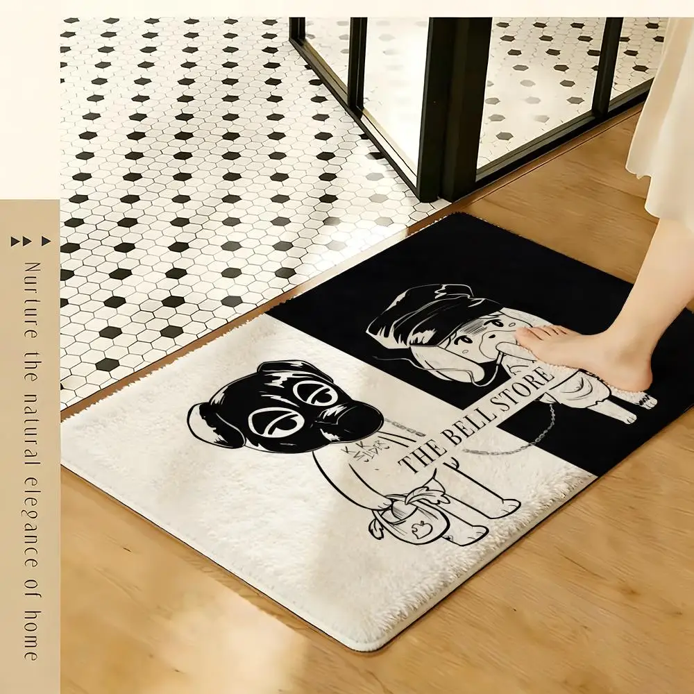 Industrial Rap band Death Grips Floor Mat Soft Flannel Rug Non-Slip Absorbent Mat for Bathroom Bedroom Home Decor
