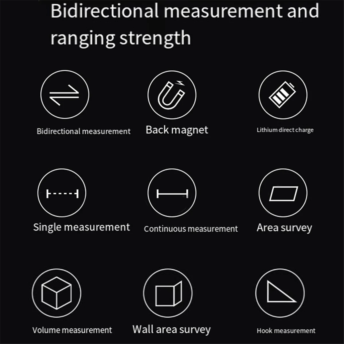 SNDWAY SWDR60 Bothway Laser Distance Meter Rechargeable Digital Rangefinder Laser Trena Range Finder Electronic Ruler