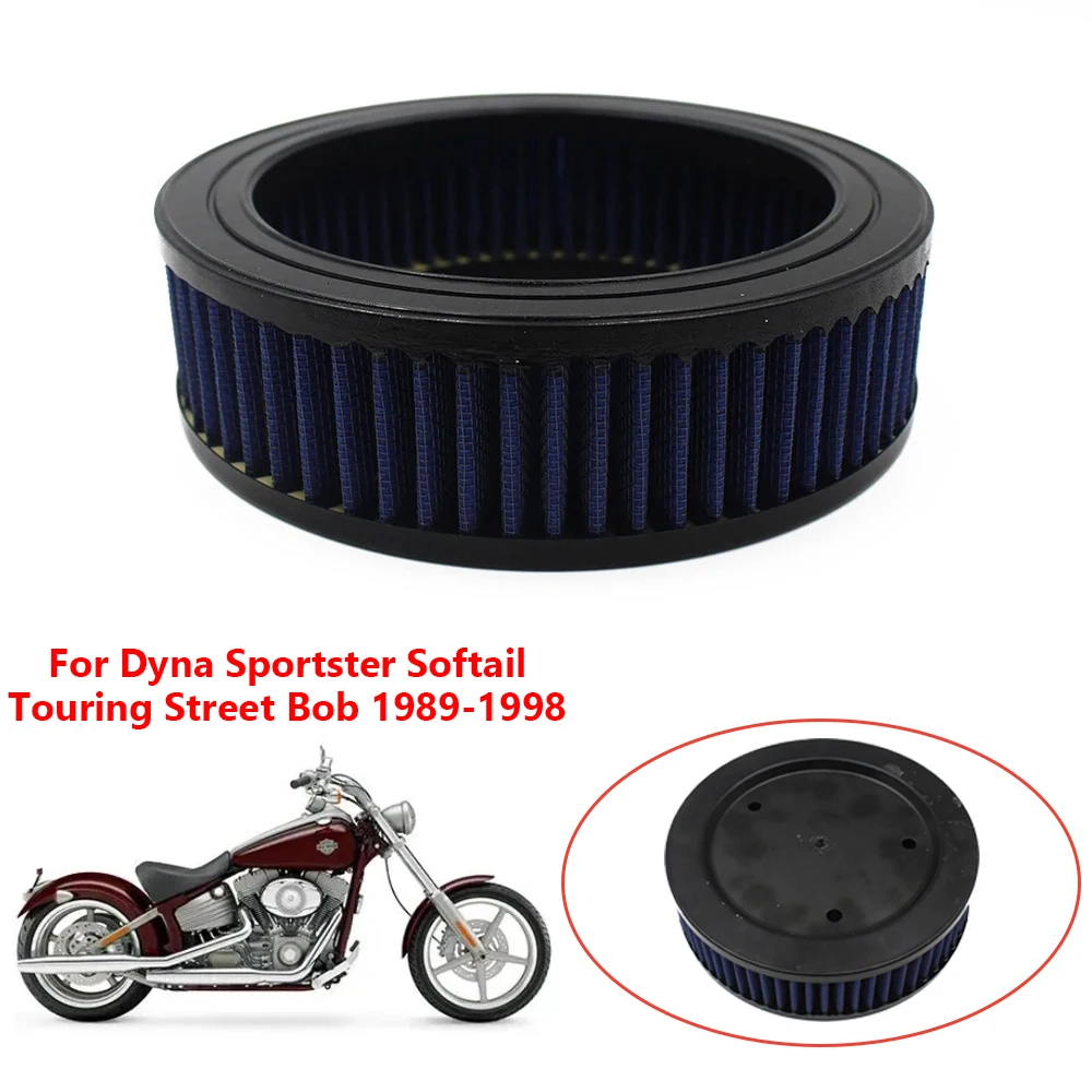 

Motorcycle High Flow Engine Air Filter Intake Cleaner Element For Harley Dyna Sportster Softail Touring Street Bob 1989-1998