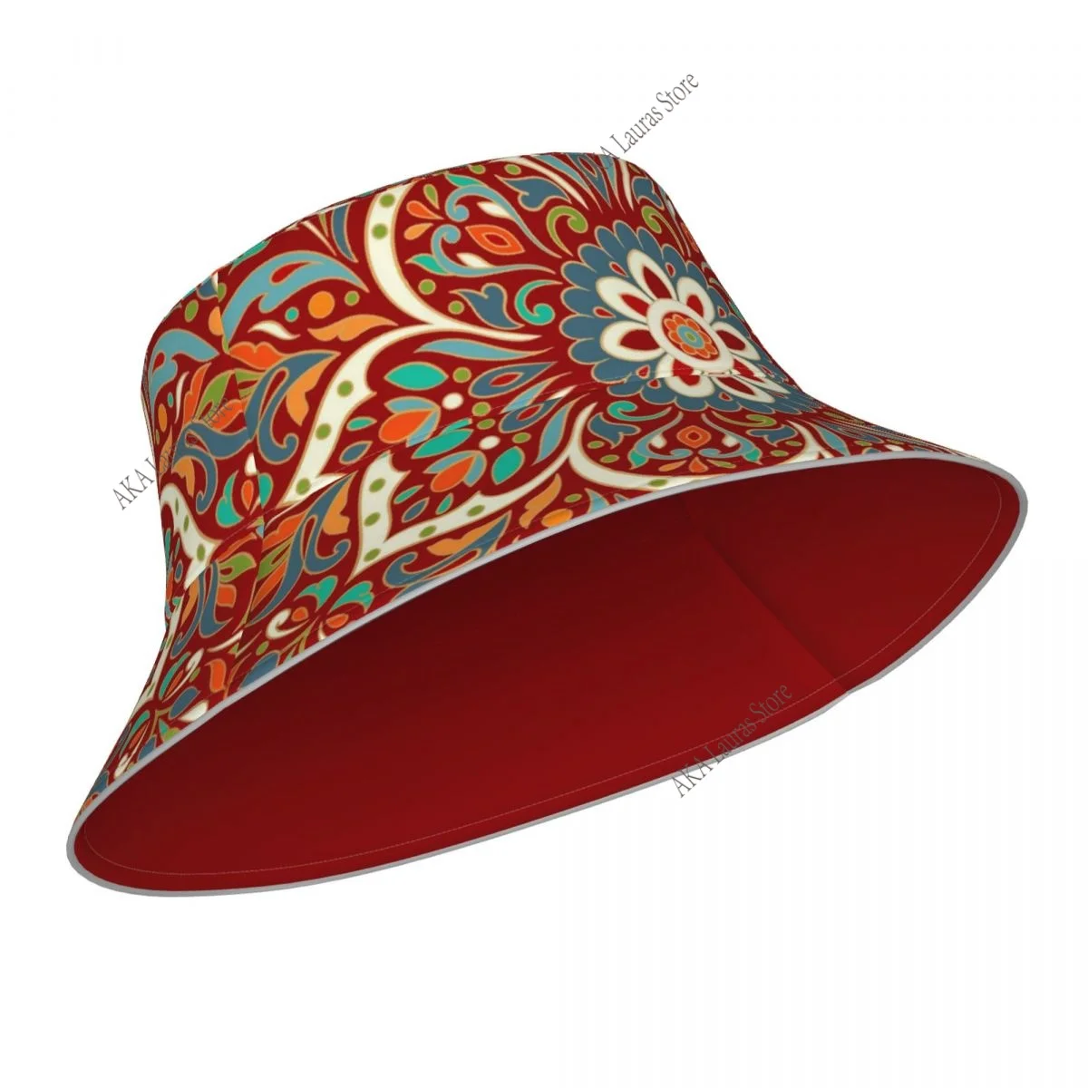 New Fisherman's Hat Unisex Fashion Beautiful Pattern Mandala Bob Cap Windproof outdoor Reflective Bucket Hat