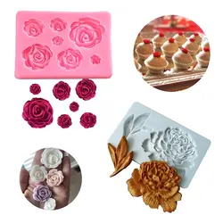 Petal Flowers Silicone Mold DIY Cake Baking Decoration Fudge Pudding Cake Chocolate Mold Flowers Jewelry Silicone Mold