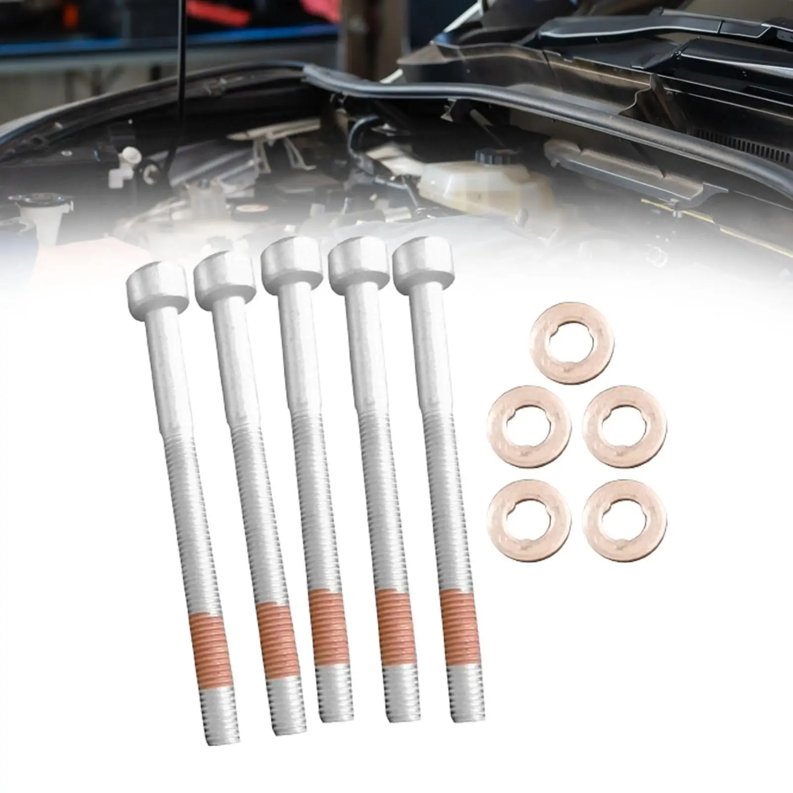 

5Pcs Injector Bolt and Washer Seal Kit Sturdy Repair Parts A6119900122 for