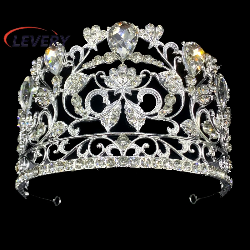 

Levery Tiaras Retro Headdress Bridal Crown Birthday Wedding Hair Accessories Headpiece Accessories