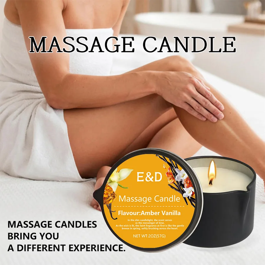 2PCS Massage Oil Candles，luxury aromatherapy candles for Stress Relief and SkinMoisturizing, SM Product Scented Candle Body Oil