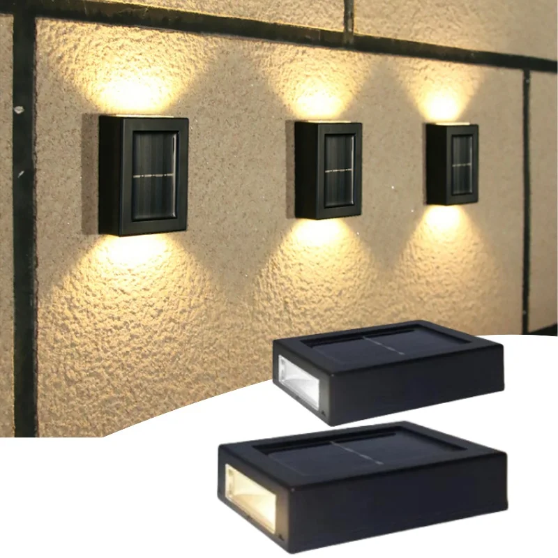 Solar Up and Down Spot Lights Outdoor Street Wall Light Waterproof Solar Lamp For Garden Street Balcony Yard Porch Decorative