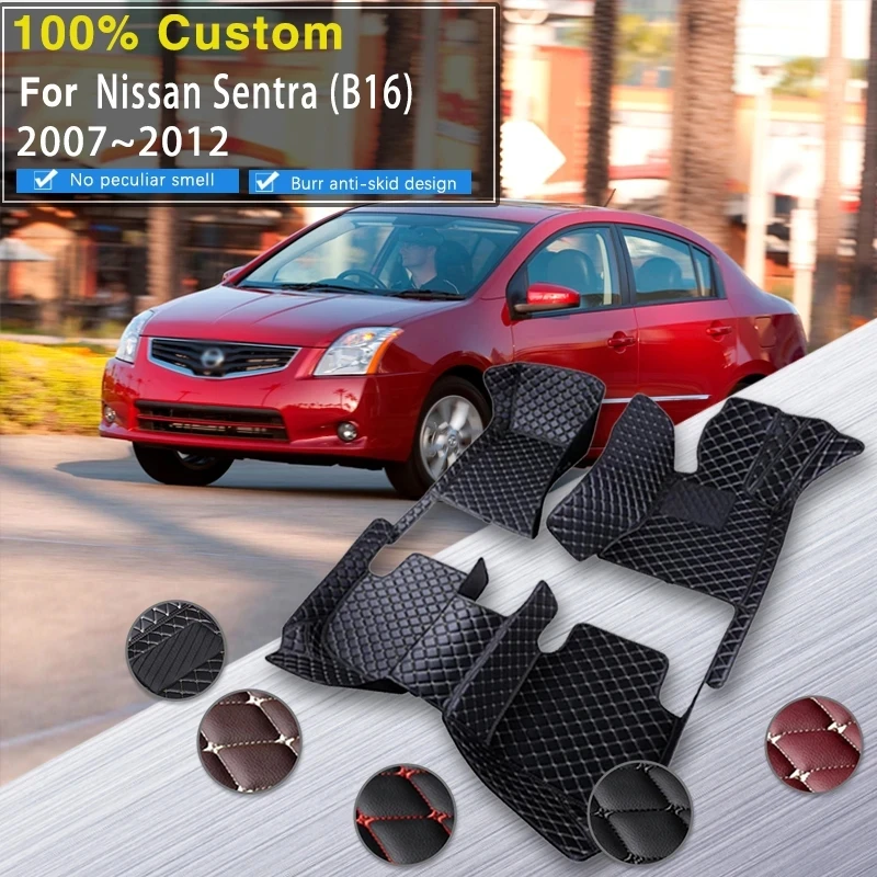 

Car Floor Mats For Nissan Sentra SE B16 2007~2012 Leather Mat Cubre Pisos Para Tapetes Para Carro Car Mats Floor Car Accessories