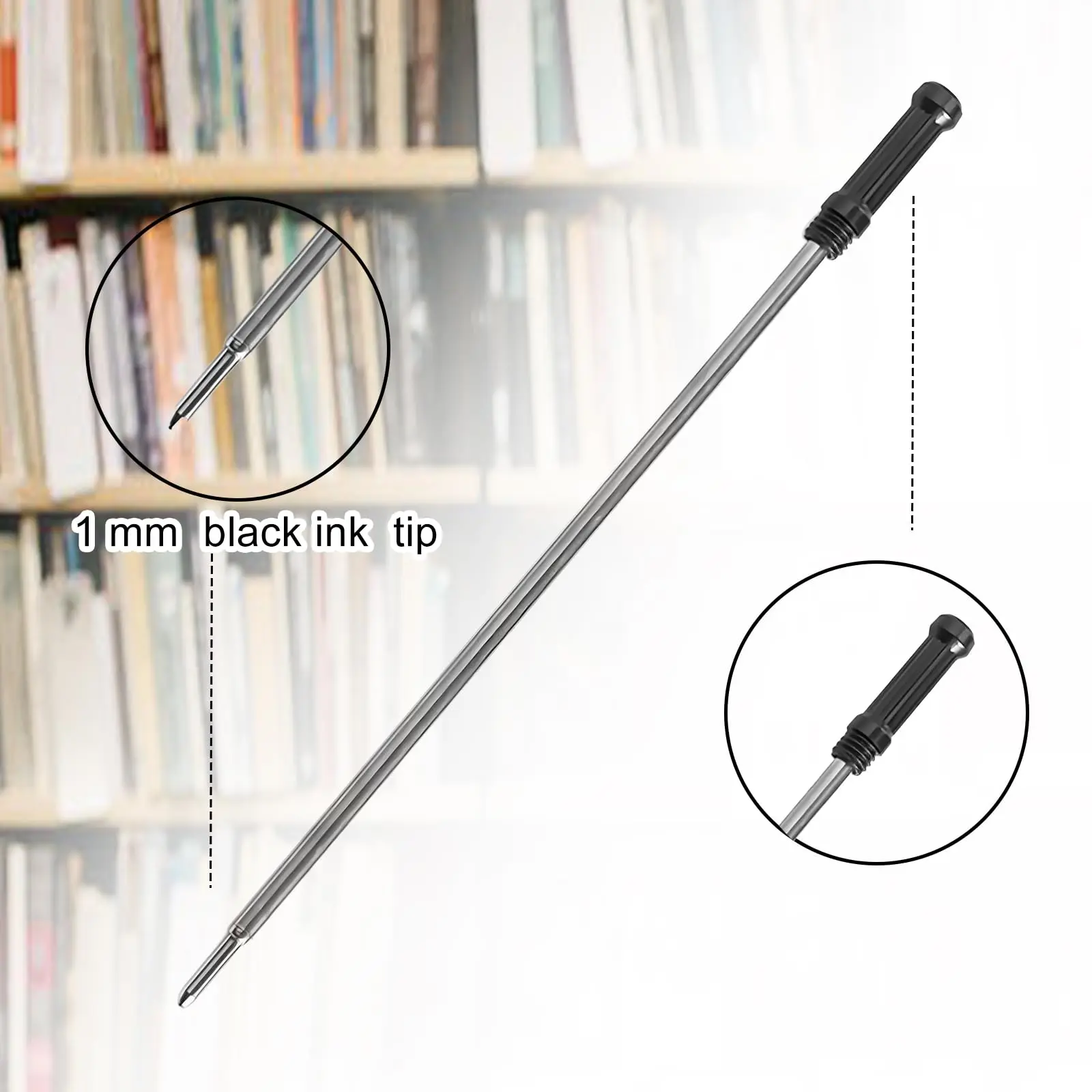 10pack/lot Metal Ballpoint Pen Refills Strong And Eco-friendly Non-deformable Replacement Metal Made