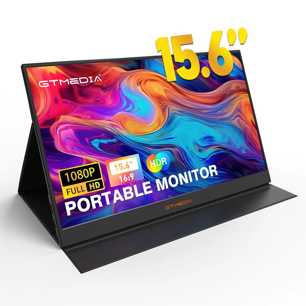 S15 15.6inch Mobile Portable Monitor IPS Second Game Screen Extended Display for Laptop 60HZ,Support PS4/PS5/XBOX ONE/SWITCH