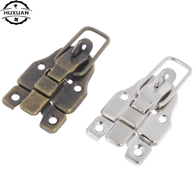 2pcs Antique Hasps Iron Lock Catch Latches for Jewelry Chest Box Suitcase Buckle Clip Clasp Vintage Hardware