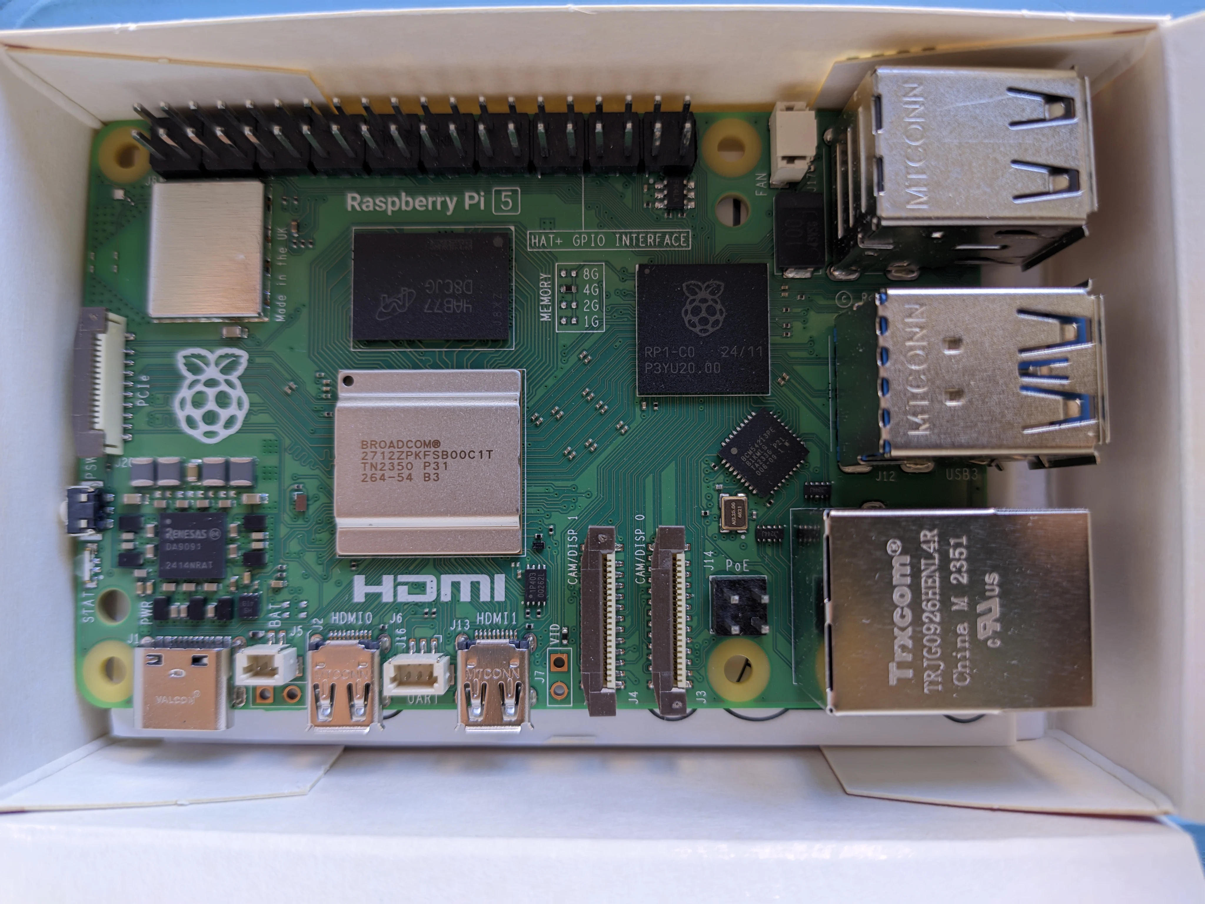 Raspberry Pi 5 2GB/4GB/8GB/16GB Development Board with for Single Board Computer (SBC)