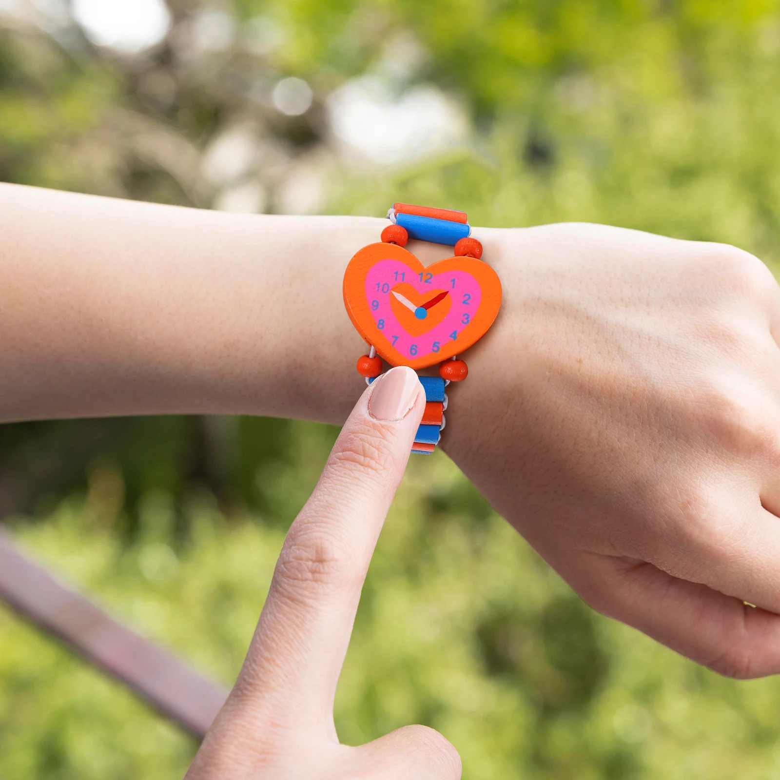 

3PCS Colorful Wooden Cartoon Wristwatch Kids Gift Wooden Craft Collection for Children