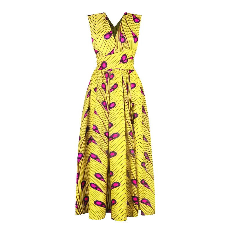 Robe africaine style indépendant pour femmes, imprimé floral dashiki, maxi, longue, mode été 2023, vêtements africains élégants à bandes