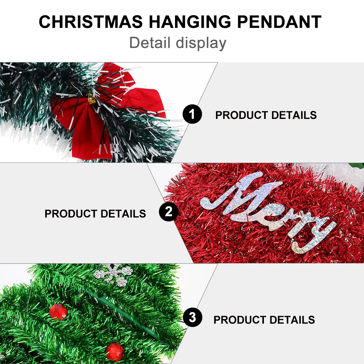 

5Pcs Christmas Hanging Ornament Classic Xmas Tree Decor Party Hanging Pendant Window Decoration Xmas Props Window Pendant