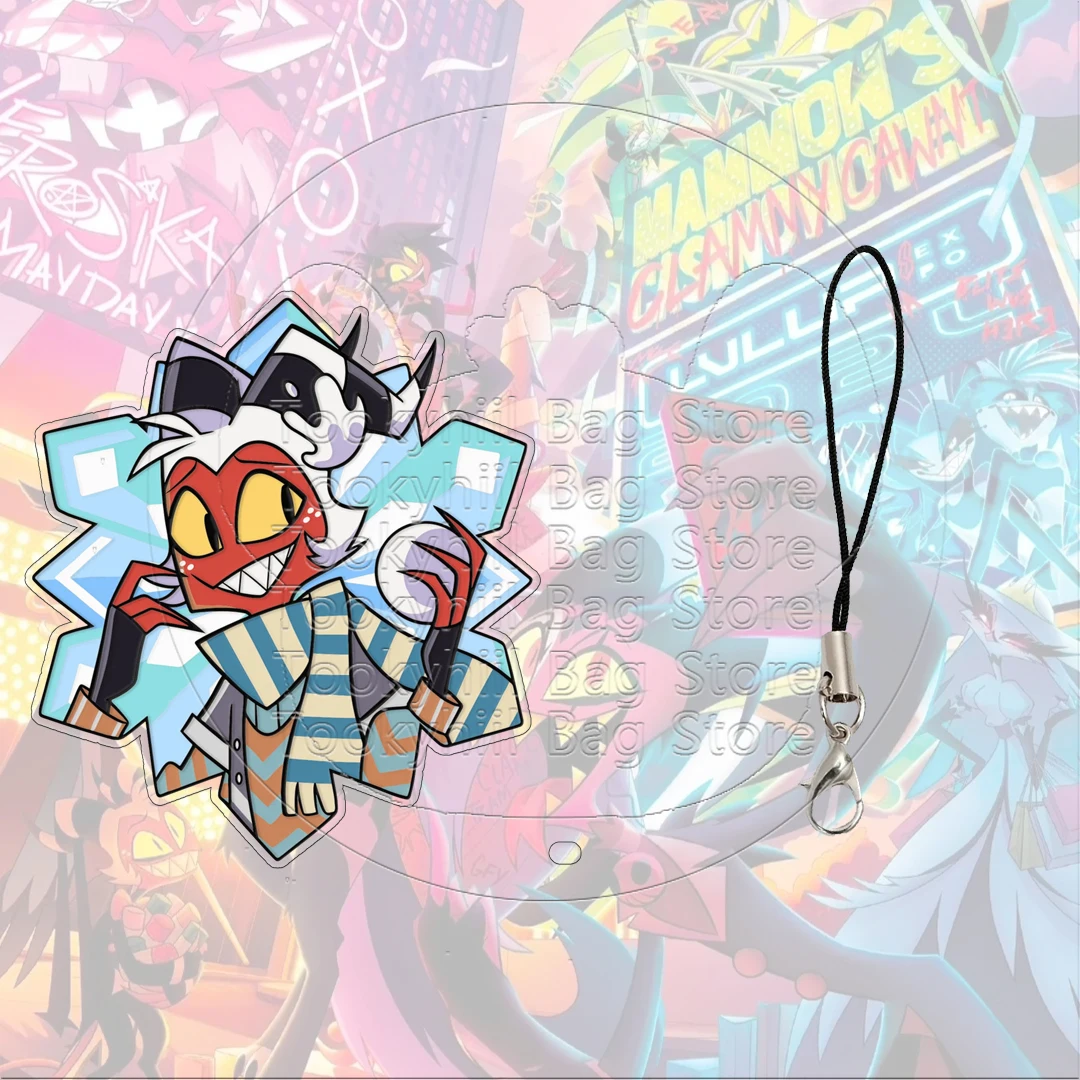Helluva Boss Keychain Blitzo Moxxie Exquisite Keyring Millie Fizzarolli Creativity Decoration Acg Pendant Cartoon Birthday Gift view 5