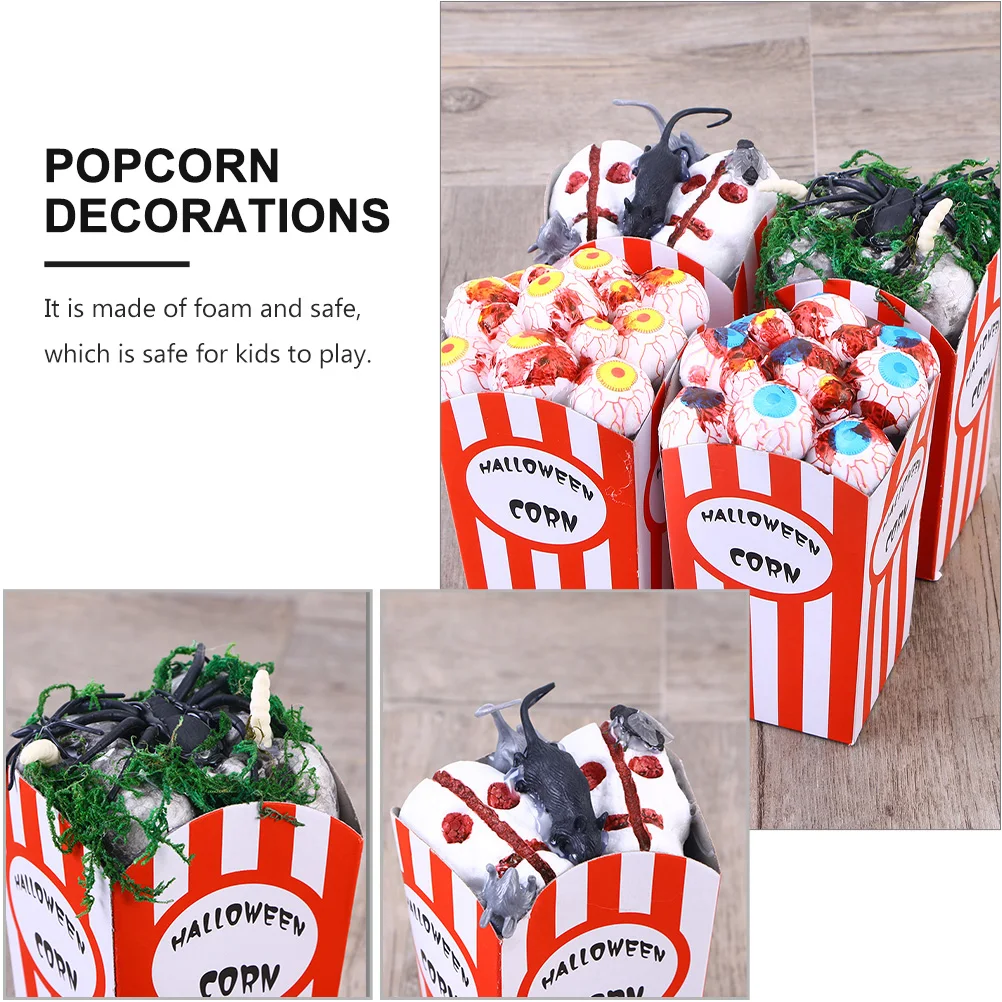 

Party Birthday Artificial Popcorn Decoration Model with Mouse Box Reveal Decorating Props Baby Decorations