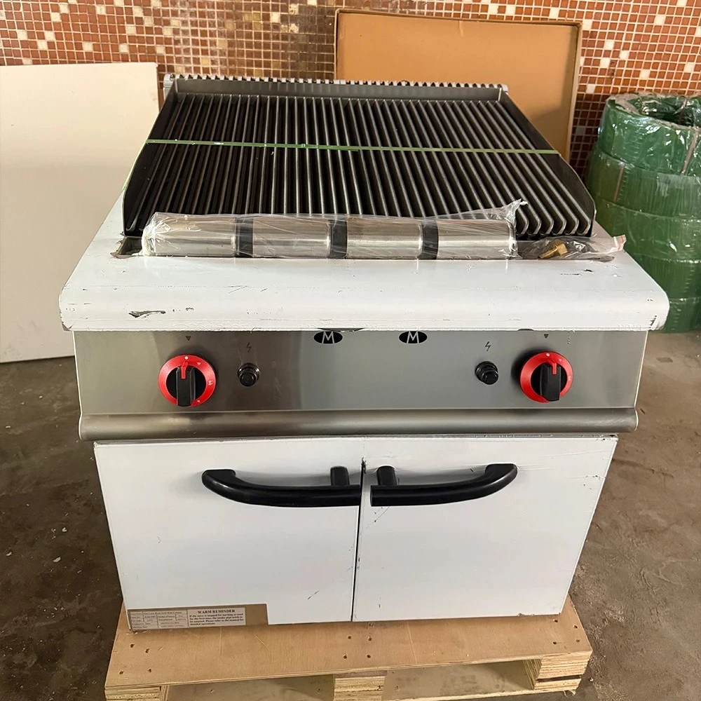 

Factory Direct Model Vertical Volcanic Stone Barbecue Oven Commercial Kitchen Equipment With Cabinet Seat