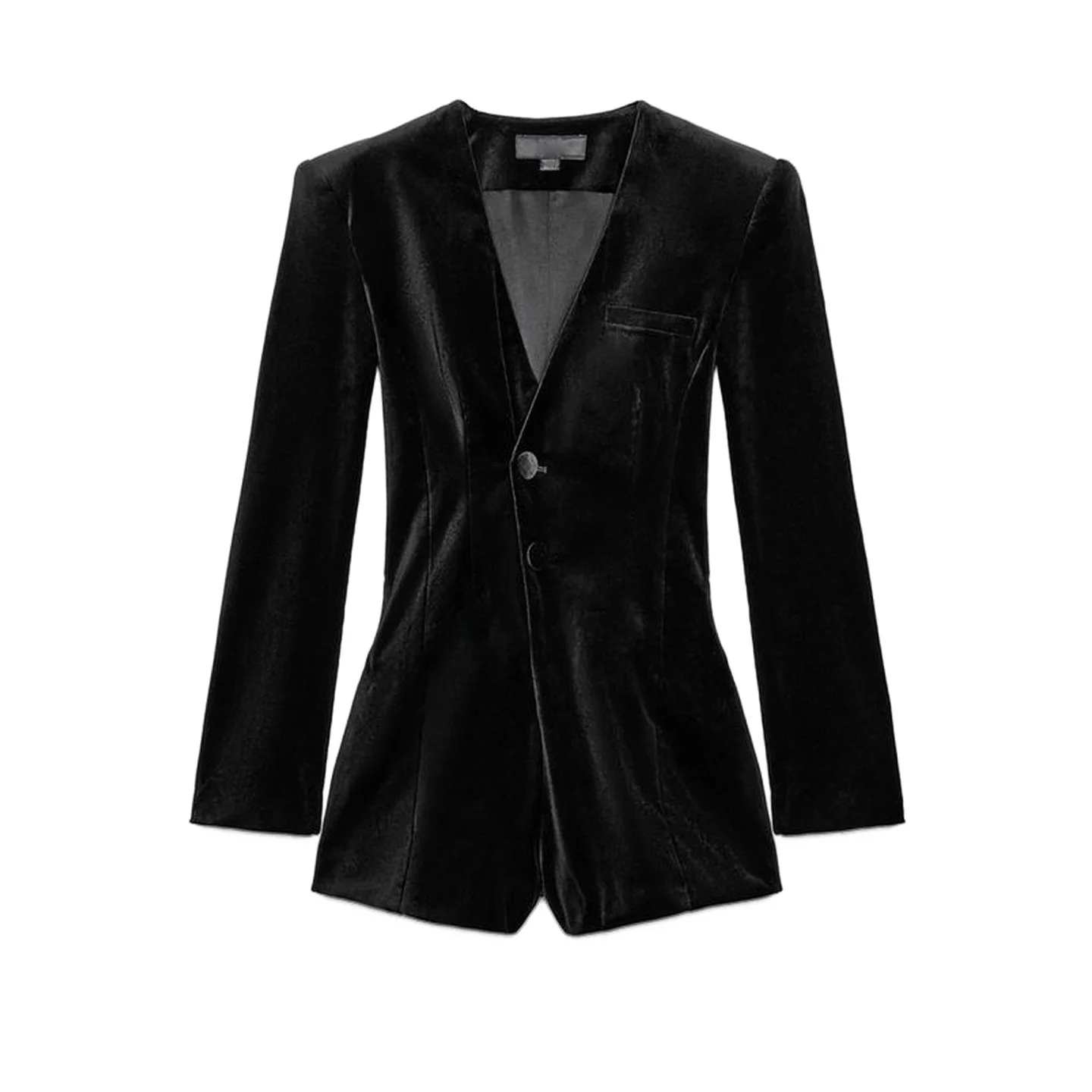 겨울 여성 정장 슬레 레르 더블 브레스티드 롱 슬리브 브이넥 플란넬 오버사이즈 캐주얼 폴리에스터 섬유 출퇴근용