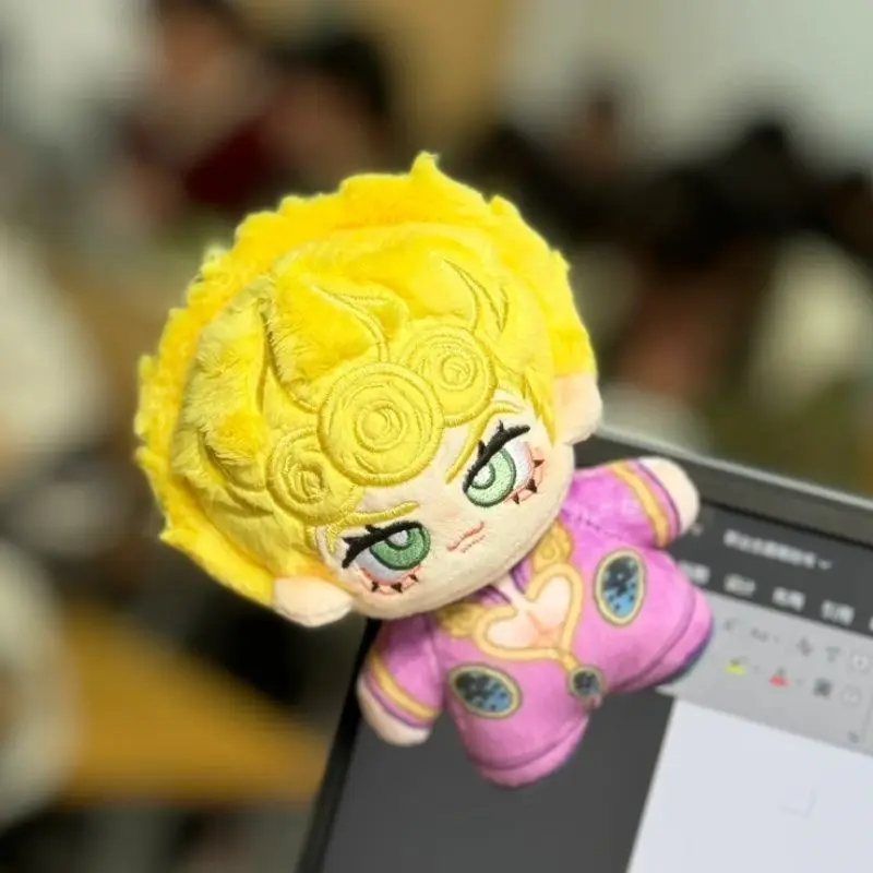 Peluche 10cm JOJO ZGiorno Giovanna, poupée en coton imprimé, jouet en peluche, réunion créative, cadeau d'anniversaire, mignon sac à dos pendentif