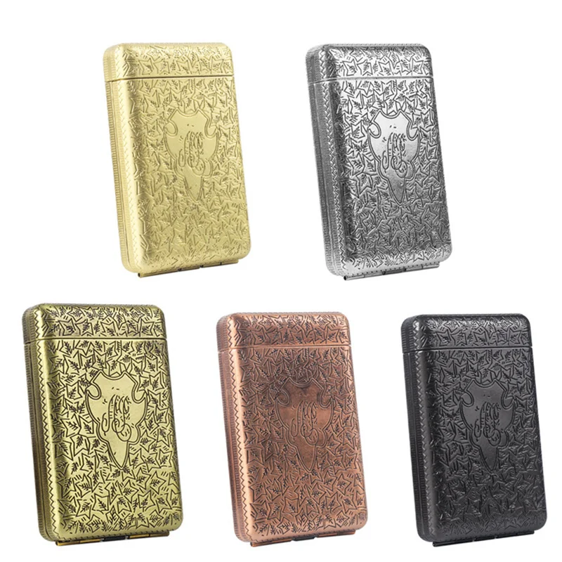 

Retro Metal Hand-carved Cigarette Case for 14 Cigarettes, Peaky Blinders, Flick Box Holder, Portable Smoking Tools, New Color