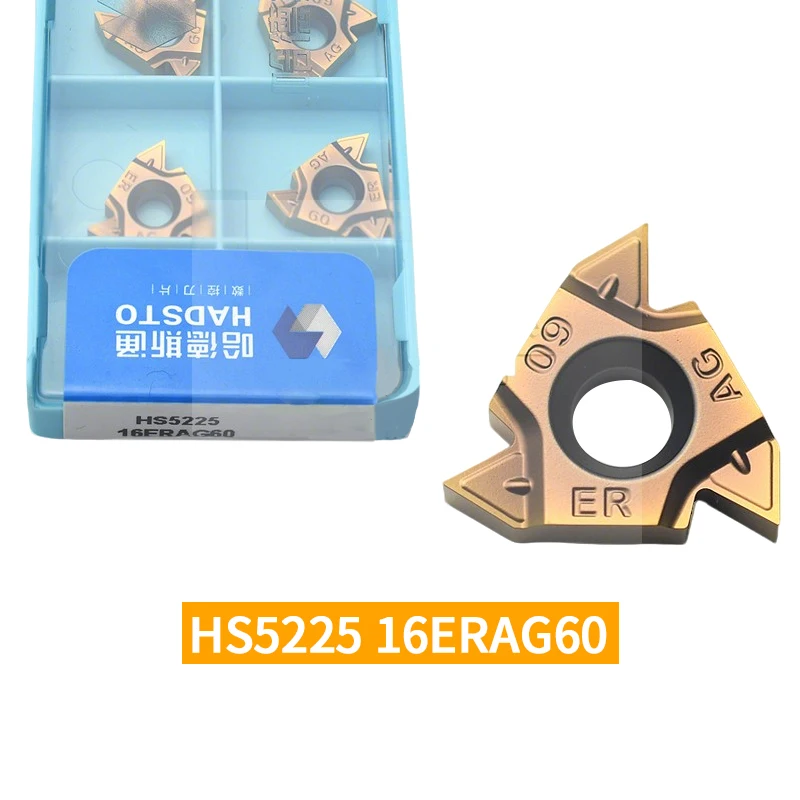 10 шт. оригинальная твердосплавная вставка HADSTO 16ERA55 A60 AG55 AG60 16ER8W 11W 12W 14W 16ER100ISO 150ISO 200ISO HS5225 инструменты для резьбы с ЧПУ