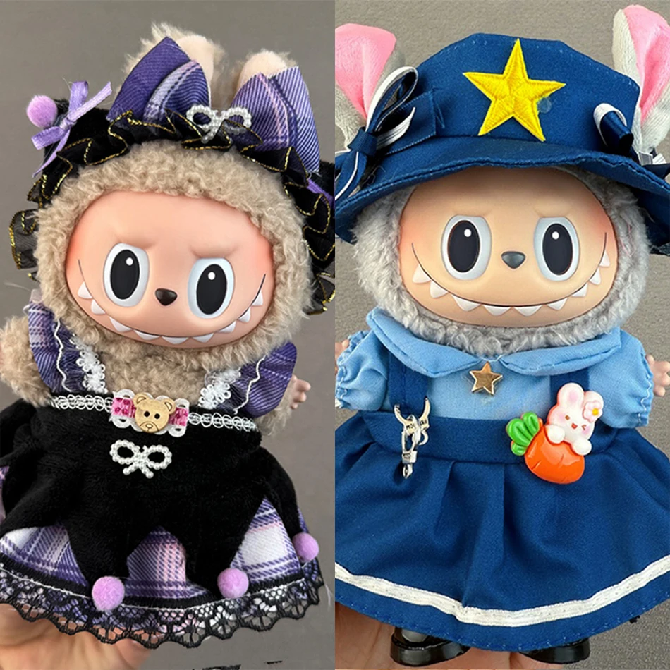 

Аниме Labubu модная одежда Labubu Idol V1 V2 аксессуары для кукольной одежды 15/17 см плюшевая кукла универсальный запас