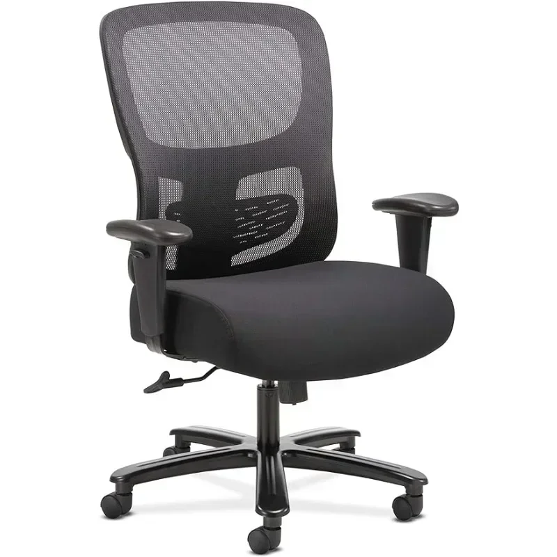 Big and Tall Office Chair Mesh Back Ergonomic Computer Desk Chair Heavy Duty 400 lb Max-Adjustable Arms,Lumbar Support