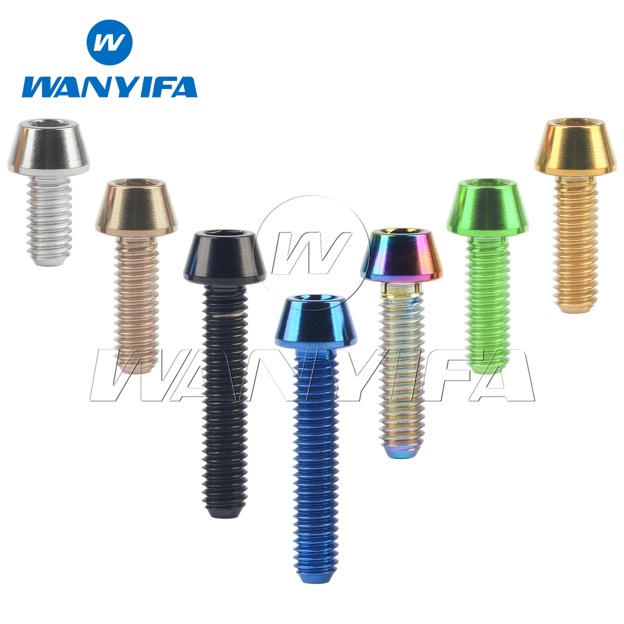 

Wanyifa Titanium Bolt M4x8/10/12/15/20mm Taper Head Hex Bicycle Bike Screw Thumb Shifter front Derailleur