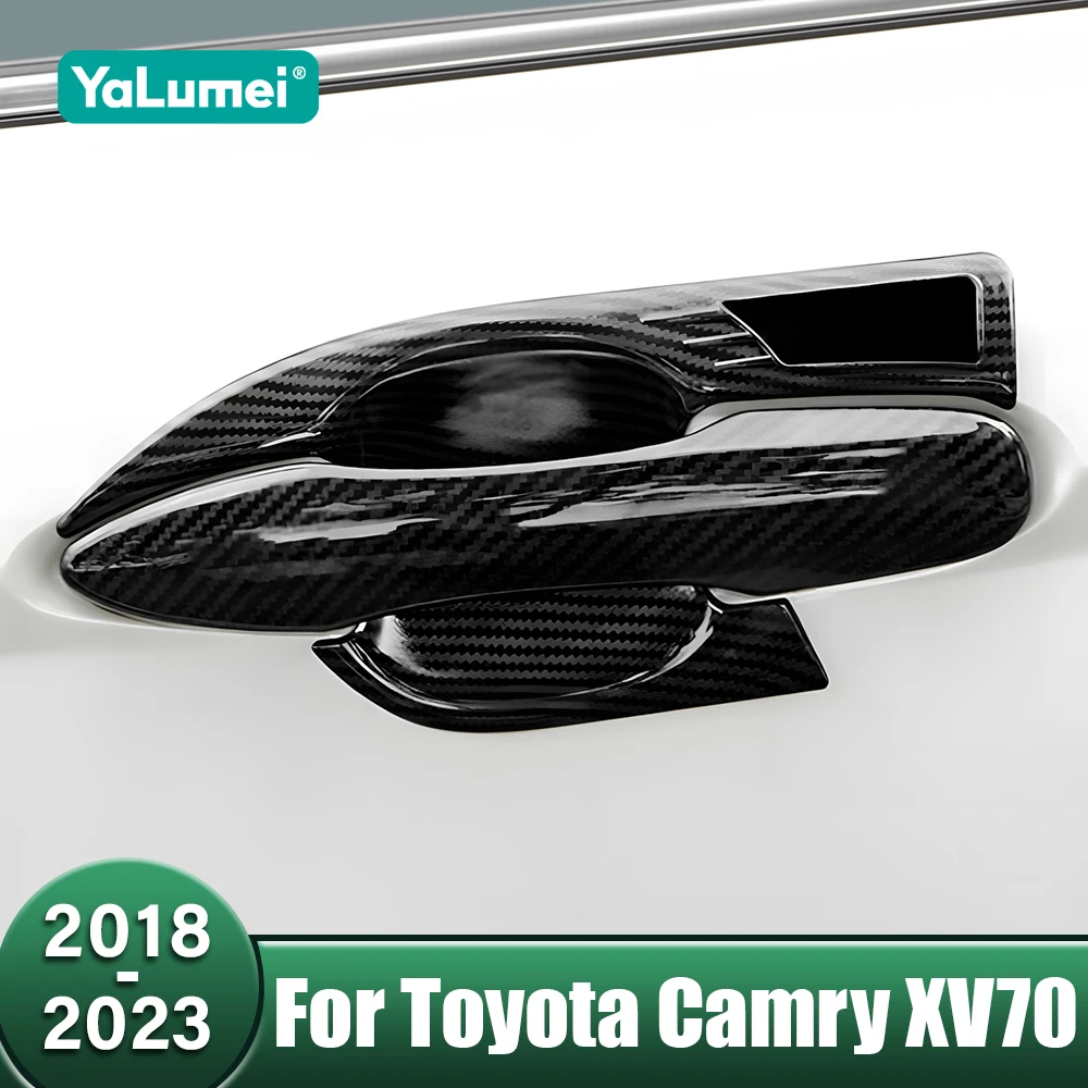 

Stainless Car Outer Door Handle Catch Cover Door Bowl Trim Frame Sticker For Toyota Camry XV70 70 2018 2019 2020 2021 2022 2023