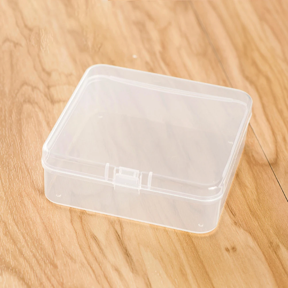 

5 Pcs Transparent Storage Boxes with Hinged Lids for Beads Nails Screws Small Parts Organizer Containers Plastic Storage Box