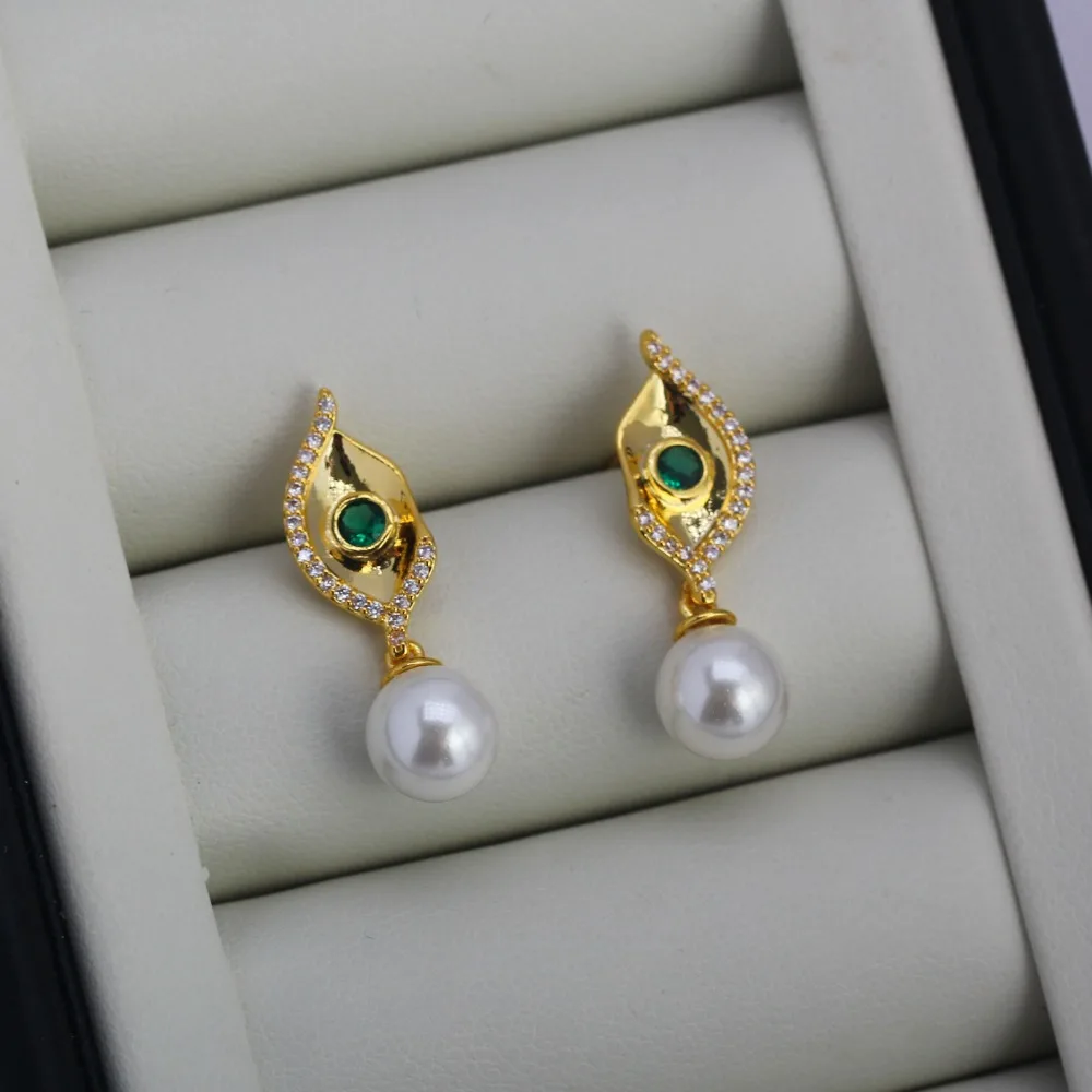 

10PCS S925 Sterling Silver Needle 18K Gold Wrapped Plated Brass Earring Settings Diy Jewelry Pearl Earrings Accessories