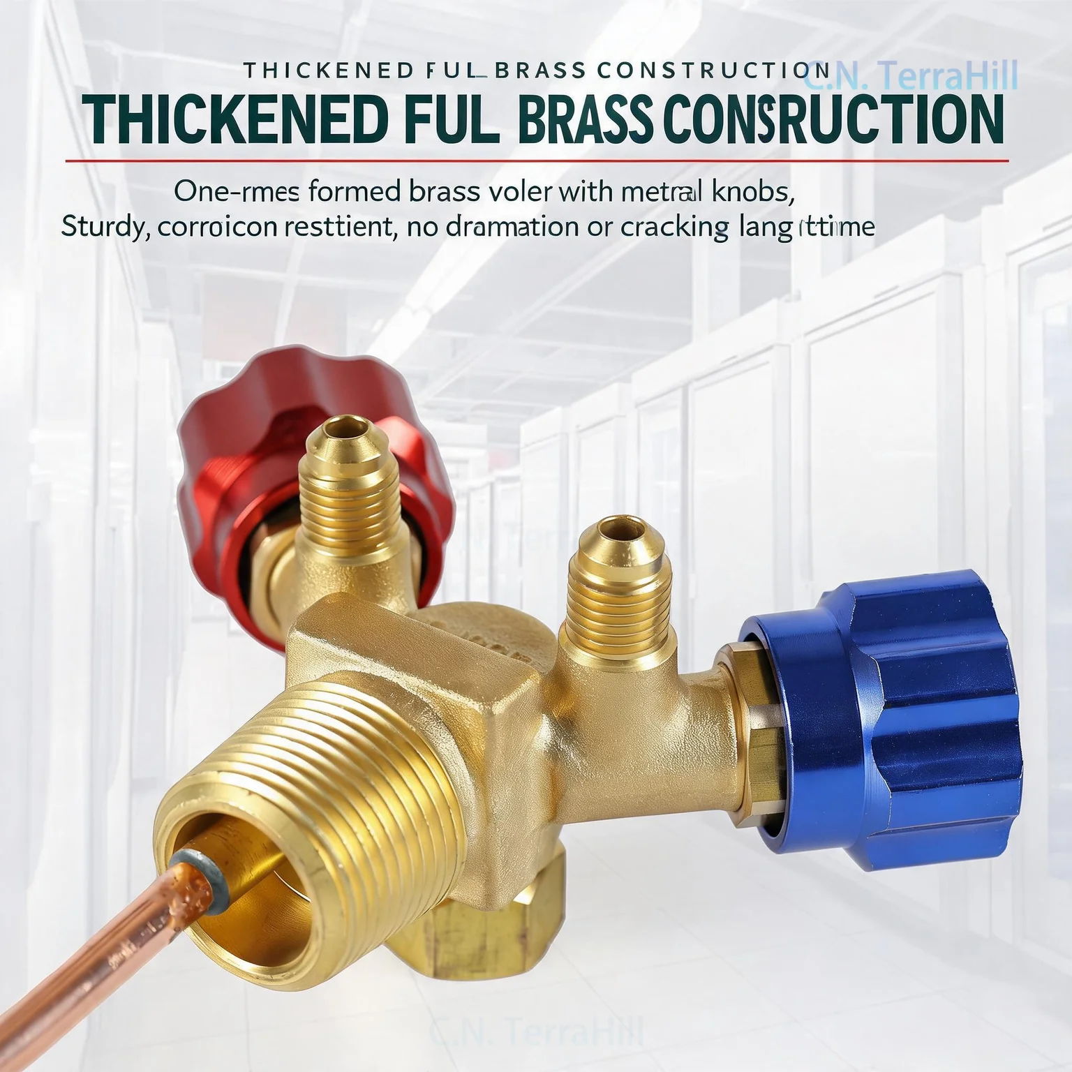 Refrigerant Recovery Cylinder Valve, High Low Pressure Angle Valve, Anti-Explosion Refrigerant Tank Valve for HVAC Charging