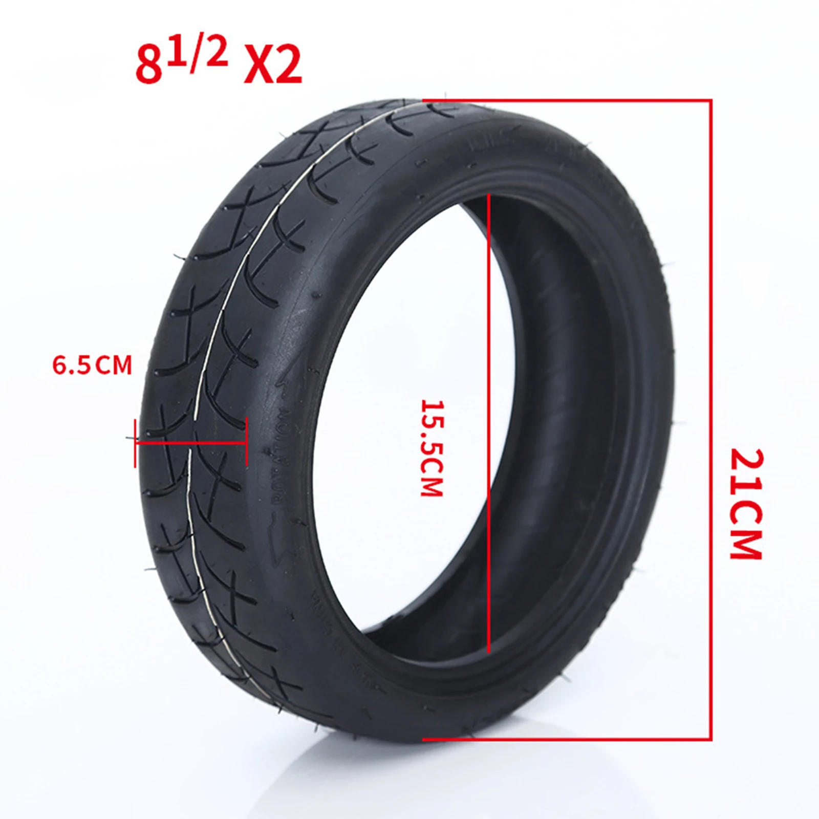 Outer Tire 8.5 Inch For Xiaomi Electric Scooter High Wear Resistance Rubber Wheel Daily Commute School Delivery Black