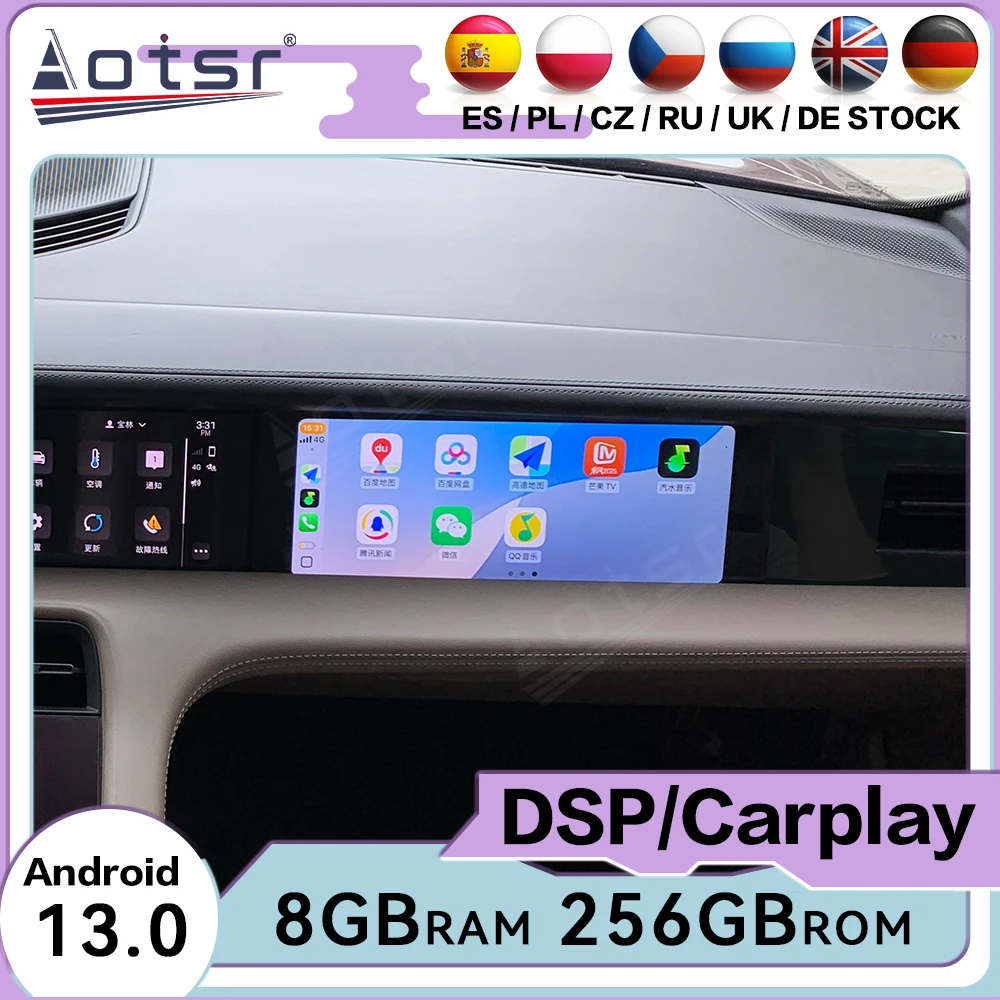 

Original Car Upgrade Co-pilot For Porsche Taycan 2019~2025 Android13 LCD Instrument Cluster Display Virtual Cockpit Instrument