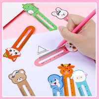 50pcs/bag Cute Animal Bookmarks Paper Ruler for Kids Birthday Party Favor Classroom Prize Back to School Stationery Children Gif