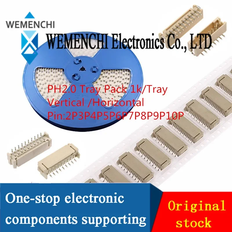 

700 шт./1000 шт. PH2.0 вертикальный SMD горизонтальный патч разъем для проводов разъем PH 2,0 мм шаг 2P3P4P5P6P7P8P9P10P11P12P