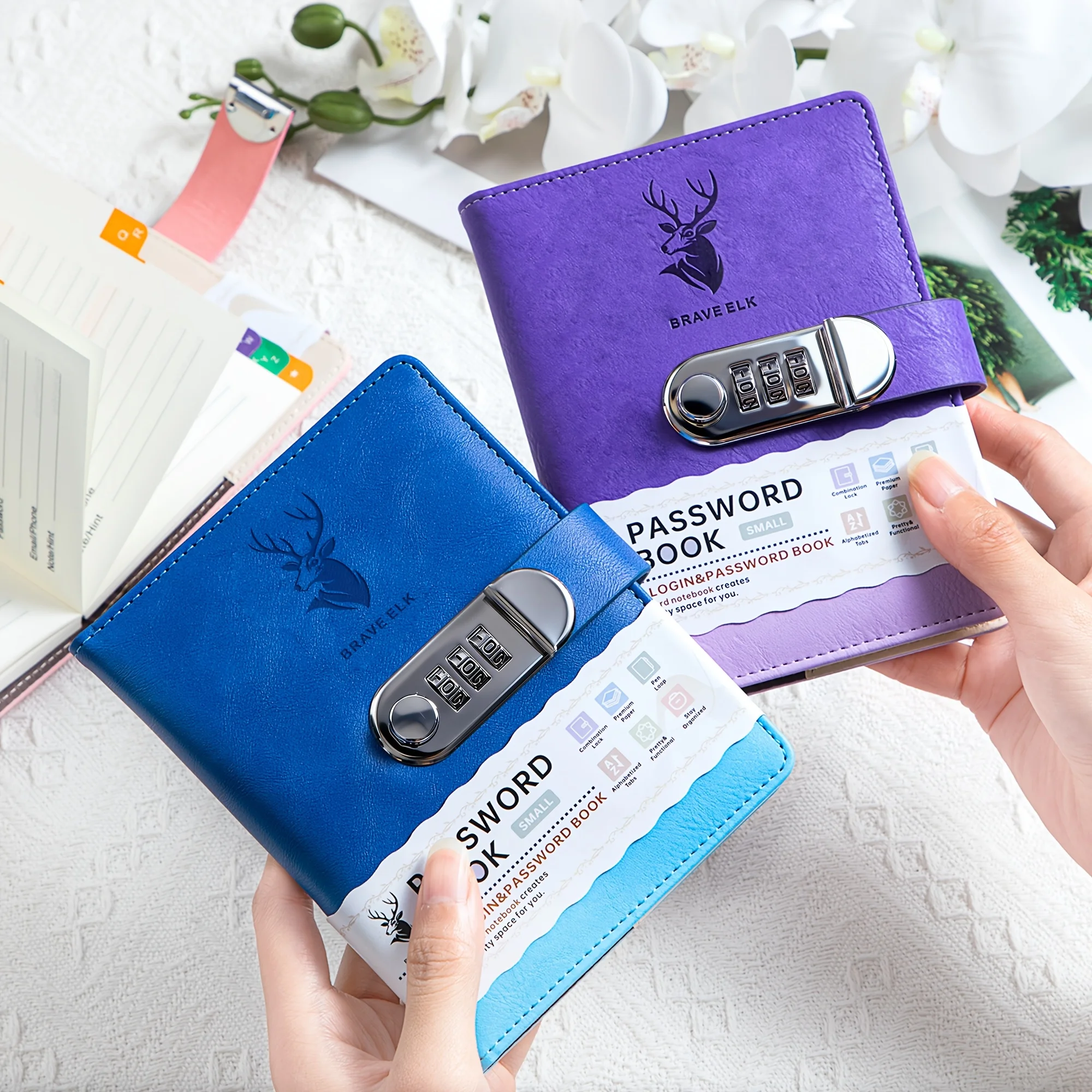 Lockable Password Book With Lock Alphabetical Tabs Secure Organizer Secret Diary Address Keeper For Personal Information Journal